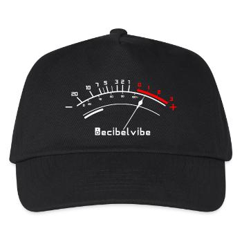 Decibelvibe - Derivative products - VU Meter White - Kids’ Baseball Cap - black - Front