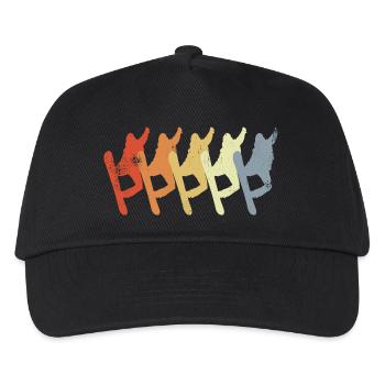 Vintage Snowboarder - Kinder Basecap - Schwarz - Vorne