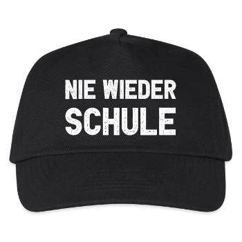 Nie Wieder Schule Lustiges Abitur Schulabschluss - Kinder Basecap - Schwarz - Vorne