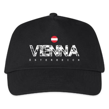 Vena Österreich Distressed Logo - Kids’ Baseball Cap - black - Front