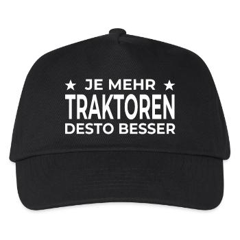 Traktor - Kinder Basecap - Schwarz - Vorne