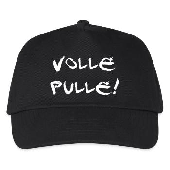 Volle Pulle! - Spruch - Kinder Basecap - Schwarz - Vorne
