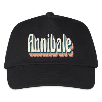 Vintage retro Annibale t-shirt t-shirt - Kids’ Baseball Cap - black - Front