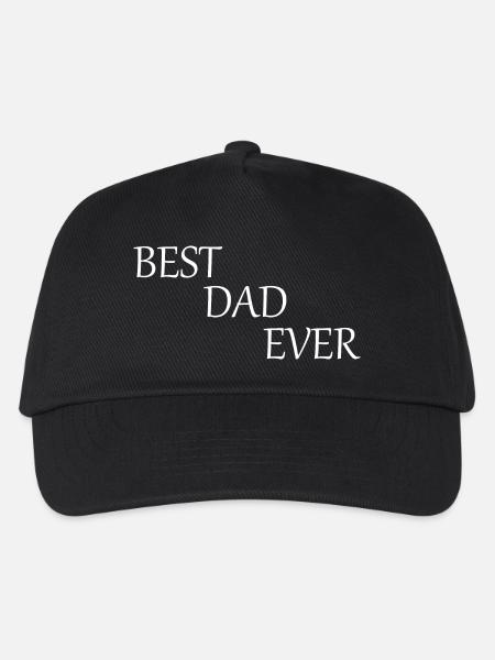 Vatertag 2026 Geschenk  Papa Vater best dad ever - Kinder Basecap - Schwarz