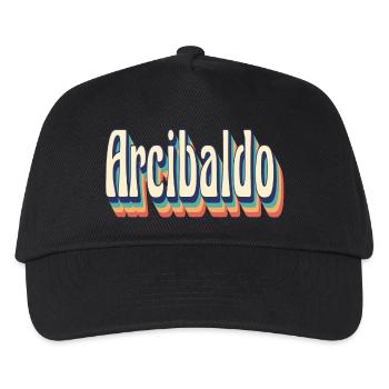 Vintage Retro Arcibaldo T-Shirt Gift T-Shirt - Kids’ Baseball Cap - black - Front