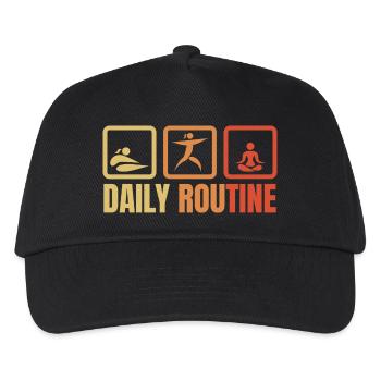 Daily Yoga Routine - Kids’ Baseball Cap - black - Front
