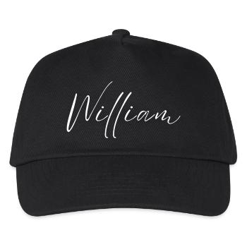 William Name T-Shirt Gift for Men - Kids’ Baseball Cap - black - Front