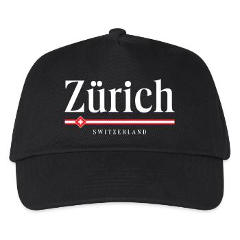 Zürich Schweiz - Kinder Basecap - Schwarz - Vorne