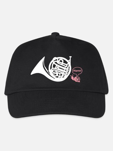 Waldhorn Hornist - Kinder Basecap - Schwarz