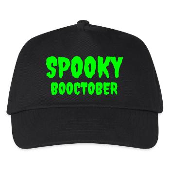 Spooky Booctober Jack-O'-Lantern Design - Kids’ Baseball Cap - black - Front