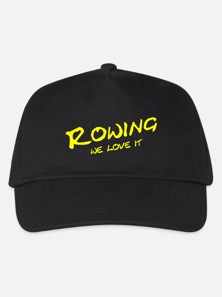 Rowing - We love it - Sport - Aviron Rower Rudern - Kinder Basecap - Schwarz