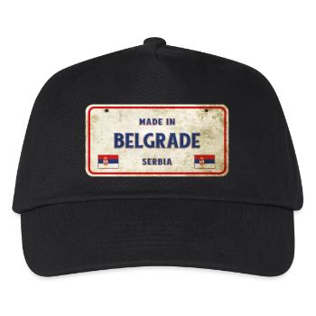 Belgrad Serbien Vintage Schild - Kinder Basecap - Schwarz - Vorne