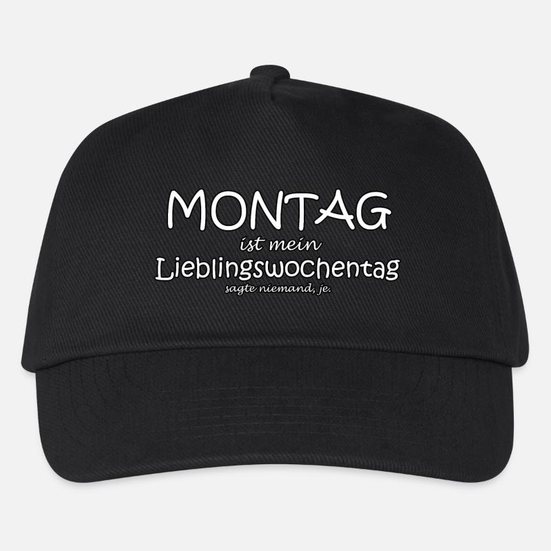 Montag - Kinder Basecap - Schwarz