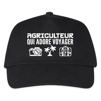 Voyageurs & Agriculteurs : Passion & Découverte - Casquette de baseball Enfant - noir - Devant