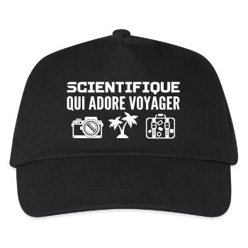 Voyageurs & Scientifiques : Passion & Découverte - Casquette de baseball Enfant - noir - Devant