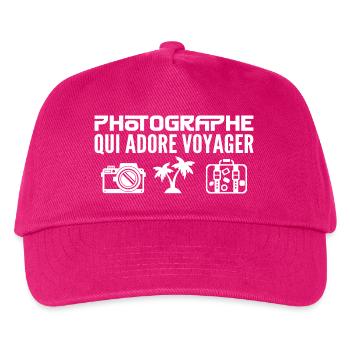Reisende & Fotografen: Leidenschaft & Entdeckung - Kinder Basecap - Fuchsia - Vorne