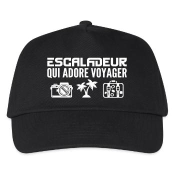 Voyageurs & Escaladeurs : Passion & Découverte - Casquette de baseball Enfant - noir - Devant