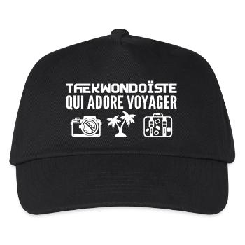 Voyageurs & Taekwondoïstes : Passion & Découverte - Casquette de baseball Enfant - noir - Devant