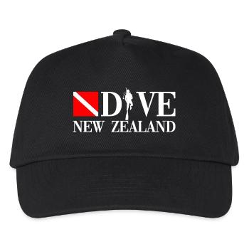 Dive New Zealand - Neuseeland - Maori - Aotearoa - Kinder Basecap - Schwarz - Vorne