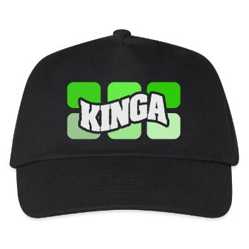 Name Kinga - Kinder Basecap - Schwarz - Vorne