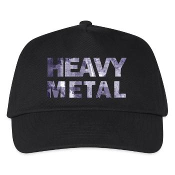 HEAVY METAL Schrift - Kinder Basecap - Schwarz - Vorne