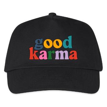 Gutes Karma - Kinder Basecap - Schwarz - Vorne