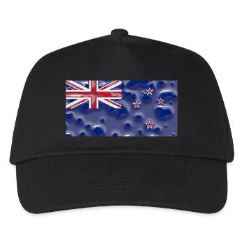 Neuseeland Neuseeland - Kinder Basecap - Schwarz - Vorne