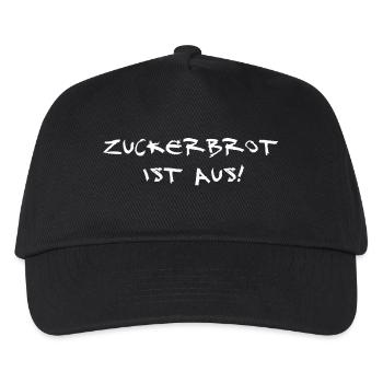 Zuckerbrot ist aus - Kinder Basecap - Schwarz - Vorne