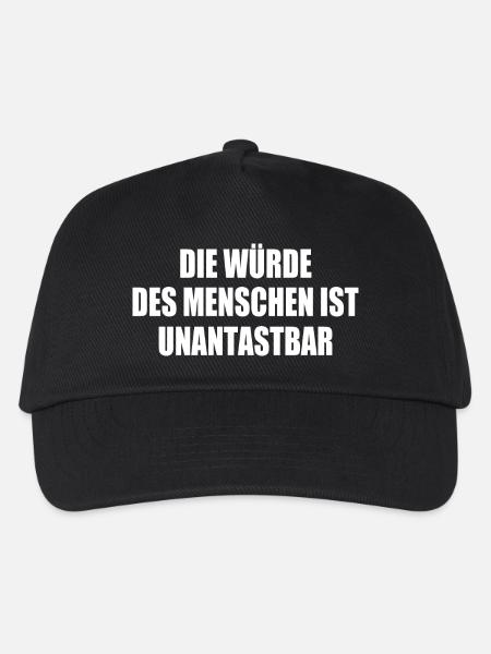 die würde des menschen ist unantastbar - Kinder Basecap - Schwarz