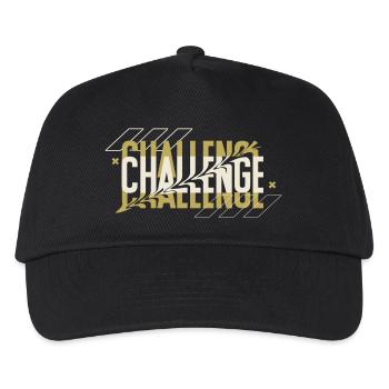 Black Typography Challenge Hoodie - Kinder Basecap - Schwarz - Vorne