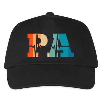 Heartbeat retro physician assistant - Kids’ Baseball Cap - black - Front