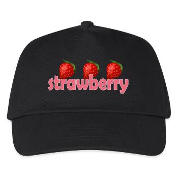Strawberry - Kids’ Baseball Cap - black - Front