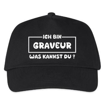 Occupation: Engraver - Kids’ Baseball Cap - black - Front