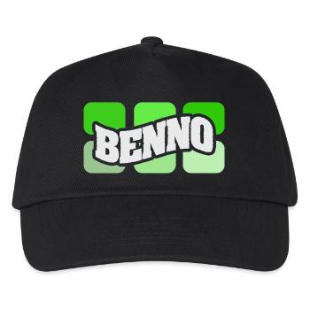 Name Benno - Kinder Basecap - Schwarz - Vorne