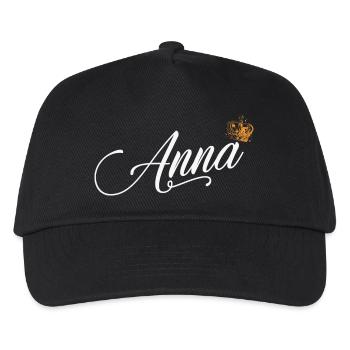 Anna Nom pour les femmes Enfants Tout-petits - Anna Custom - Casquette de baseball Enfant - noir - Devant