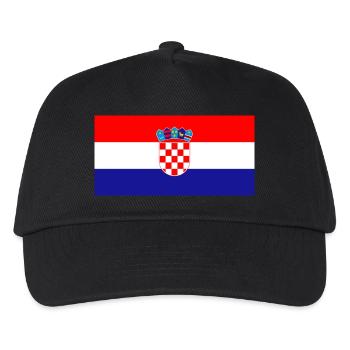 Kroatien - Kinder Basecap - Schwarz - Vorne