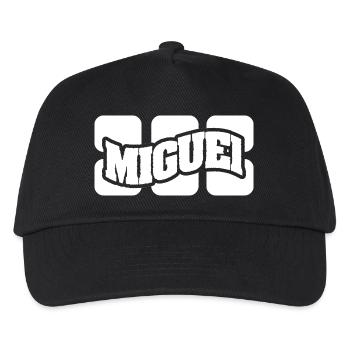 Name Miguel - Kinder Basecap - Schwarz - Vorne