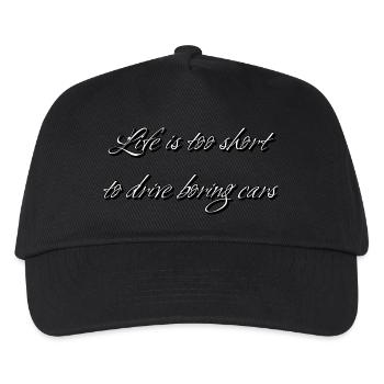Life is too short to drive boring cars - Kinder Basecap - Schwarz - Vorne