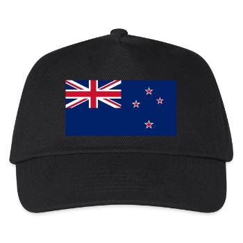 Neuseeland - Kinder Basecap - Schwarz - Vorne