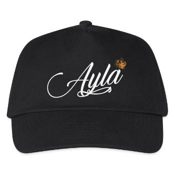Ayla Custom Name für Frauen Kinder Kleinkinder - Ayla - Kinder Basecap - Schwarz - Vorne