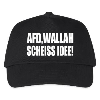 Afd wallah scheiss idee - Kinder Basecap - Schwarz - Vorne