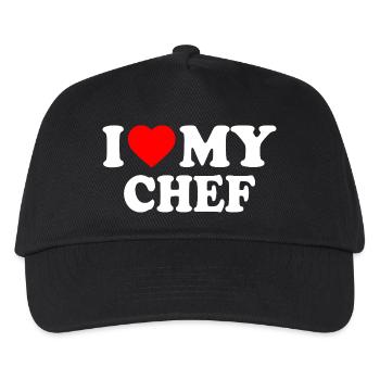 I love my chef - Kids’ Baseball Cap - black - Front