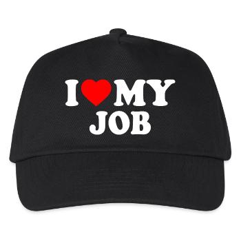 I love my job - Kinder Basecap - Schwarz - Vorne