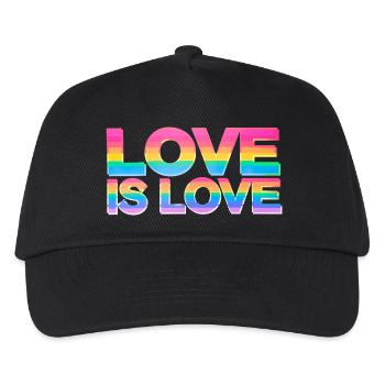 Love Is Love Mois de la Gay Pride LGBT CSD LGBTQ+ - Casquette de baseball Enfant - noir - Devant
