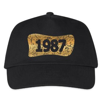 Goldbarrren 1987 - Kinder Basecap - Schwarz - Vorne