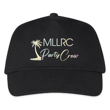 "MLLRC" Mallorca Party Crew - Tropisch - Pastell - Kinder Basecap - Schwarz - Vorne