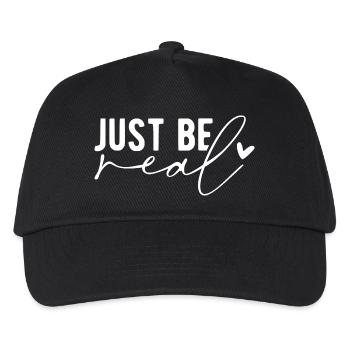 Just Be Real – Authentizität & Selbstbewusstsein - Kinder Basecap - Schwarz - Vorne