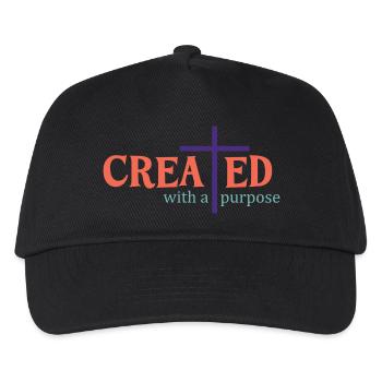 created with a purpose - Kinder Basecap - Schwarz - Vorne
