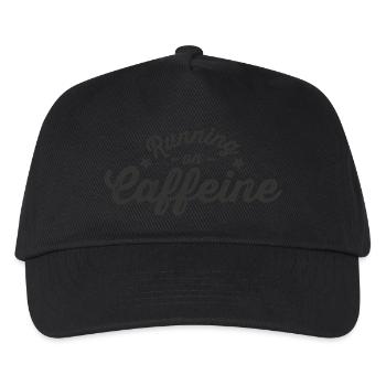 Running on Caffeine lettering - Kids’ Baseball Cap - black - Front