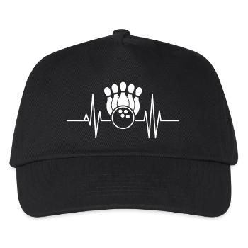Bowling-Herzschlag - Kinder Basecap - Schwarz - Vorne